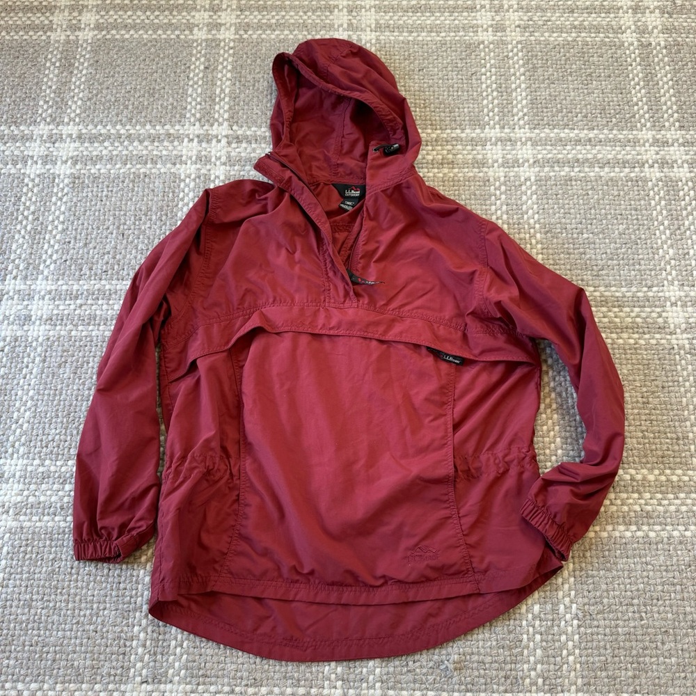 Vintage L.L. Bean cranberry windbreaker